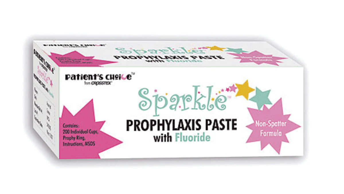 Crosstex UPCM Sparkle Prophy Paste Cups Fluoride 200/Pk Mint Coarse Grit Crosstex UPCM Sparkle Prophy Paste Cups Fluoride 200/Pk Mint Coarse Grit
